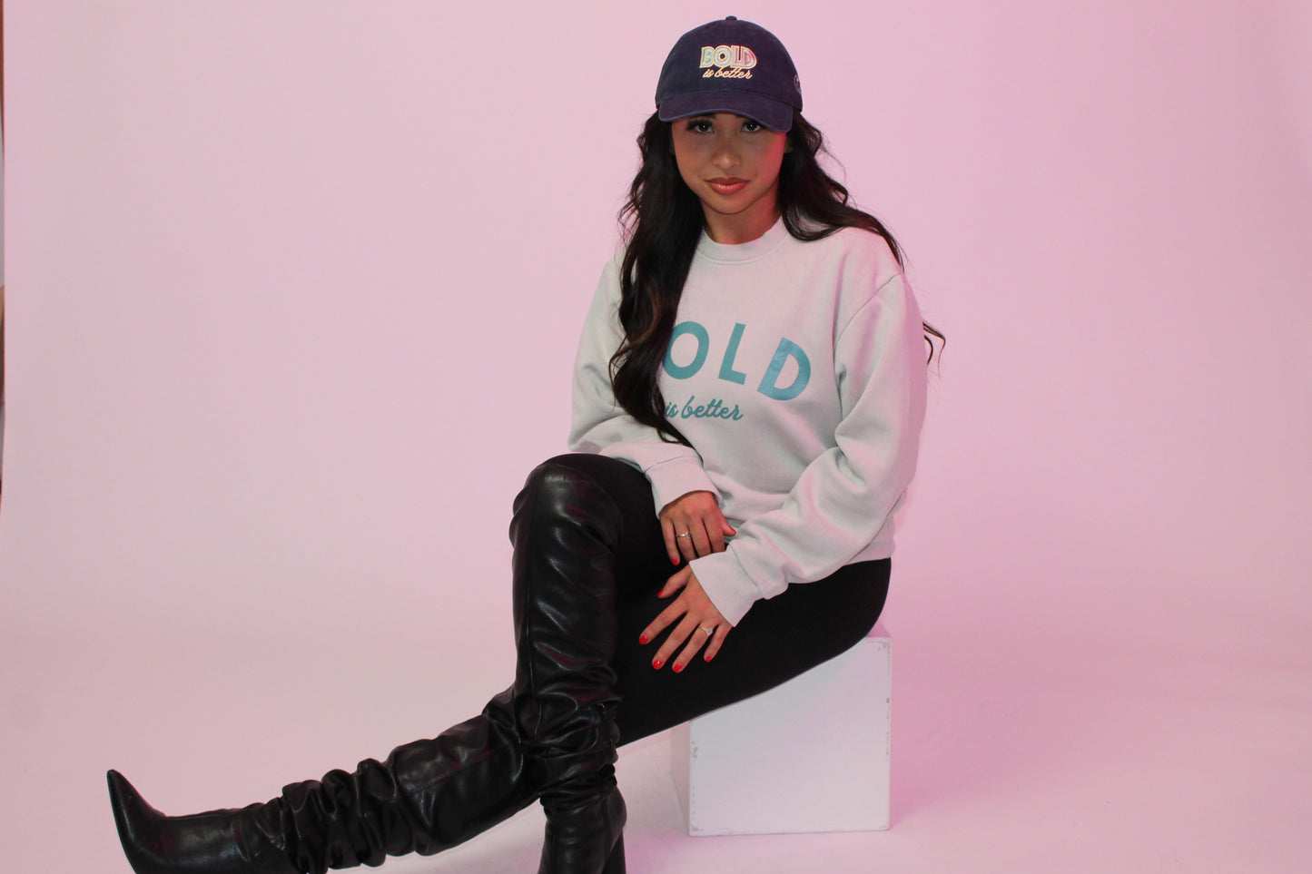 Bold is Better Crewneck Sweatshirt, Lunar Rock