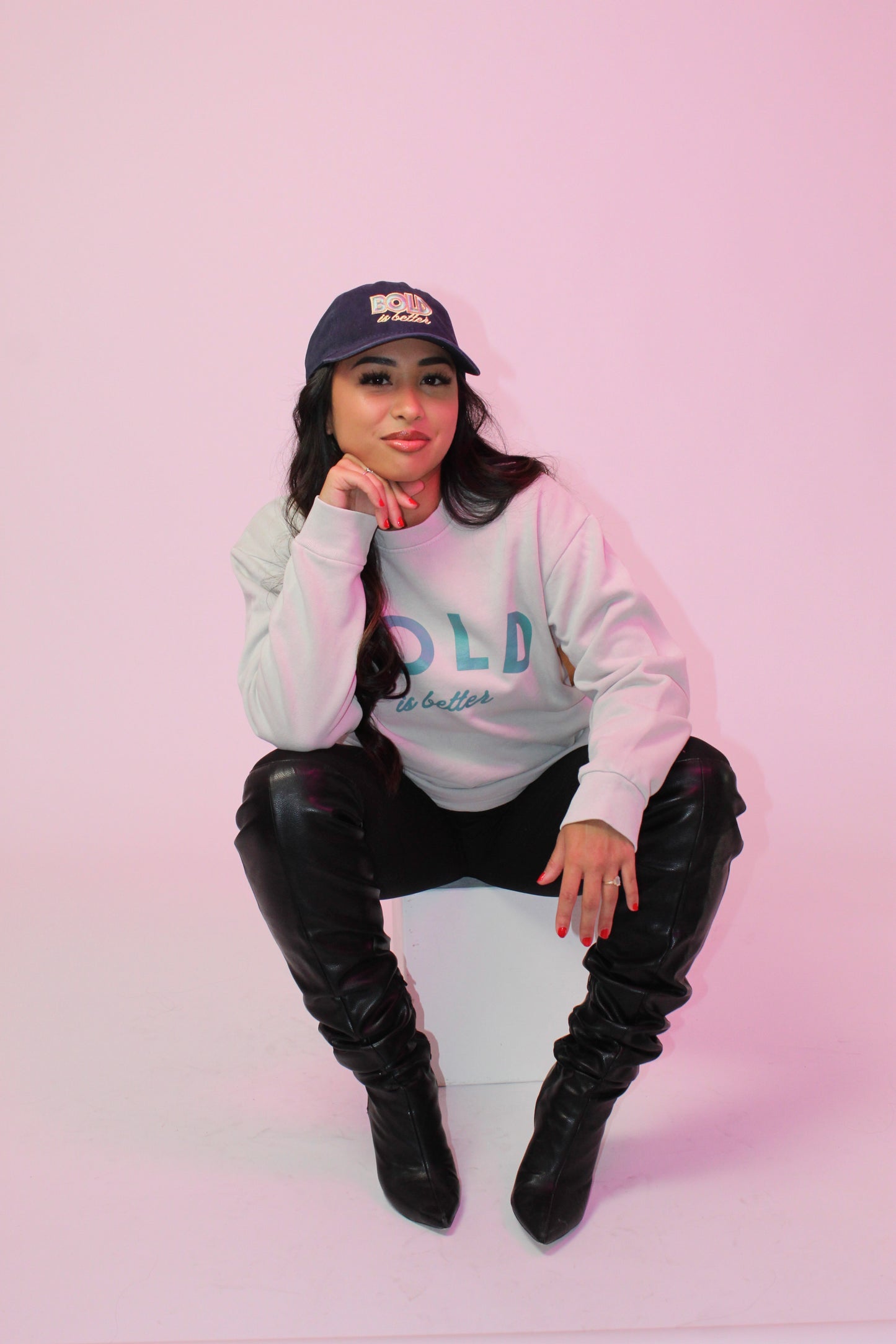 Bold is Better Crewneck Sweatshirt, Lunar Rock