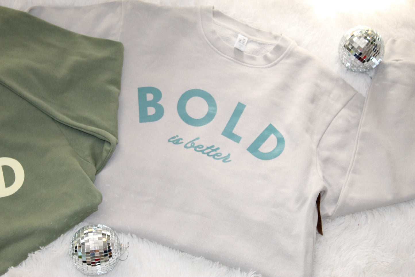 Bold is Better Crewneck Sweatshirt, Lunar Rock